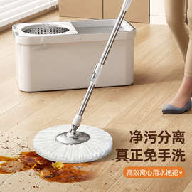 厂家批发新款旋转拖把家用自动拖把桶懒人免手洗一拖净拖地墩布