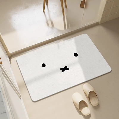 Absorbent Quick-Drying Non-Slip Entrance Door, Avtomobil döşəmə paspasları - expression-rabbit-40cm60cm-new-diatom-mud