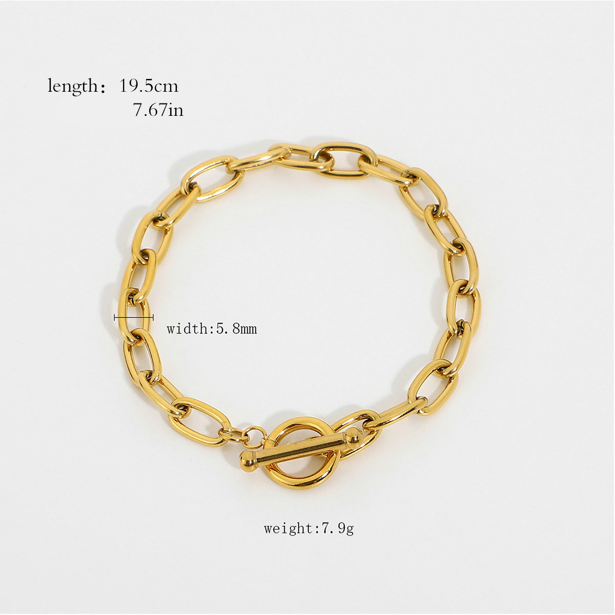 JEDING Europa y América pulsera de zircon de acero inoxidable pulsera de nicho de alto nivel 18k oro titanio anillo de acero joyas de mano transfronterizas