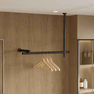 All seasons hotel cloud 4.0 stainless steel electroplated black titanium hanger hotel homestay room clothes pole drying rack