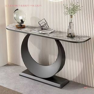 Italian Slate Entrance Table, End Table, Entry Cabinet, Modern Simple Light Luxury Living Room, Narrow Table Against the Wall