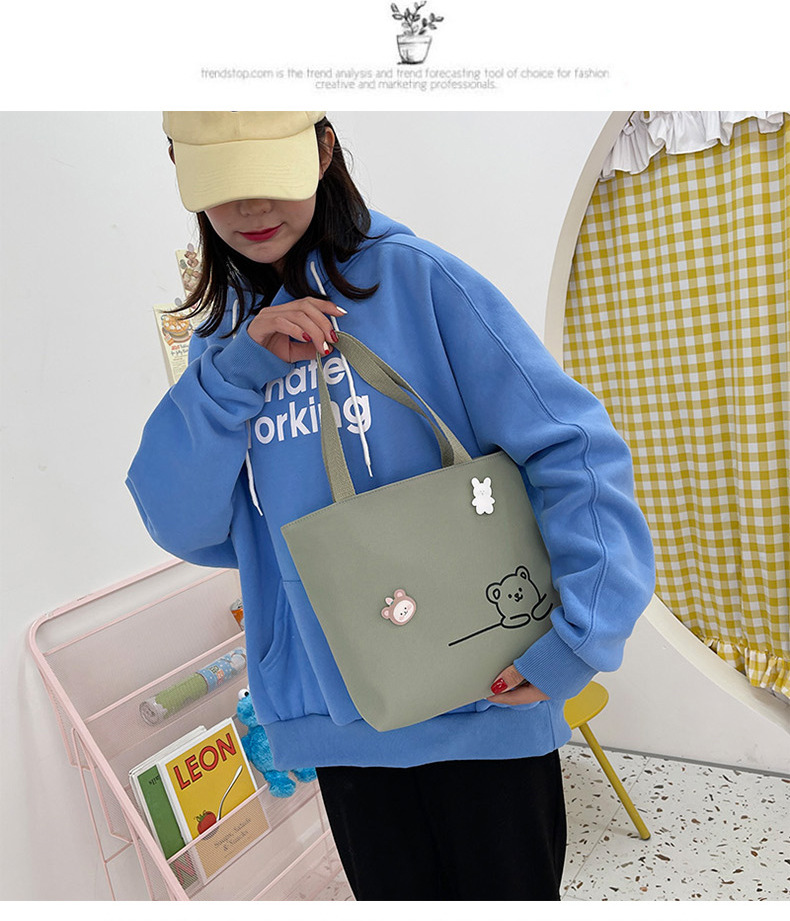 2022 New Japanese-style ins fresh and clean shopping storage bags, lunch boxes, bento bags, girls' handbags, canvas bags undefined