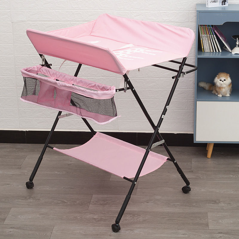 Cuna de bebé plegable multifuncional cambio de ropa de bebé cambio de pañales mesa de enfermería bebé recién nacido masaje mesa táctil