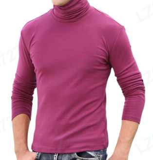 하이넥 긴팔 핫핑크