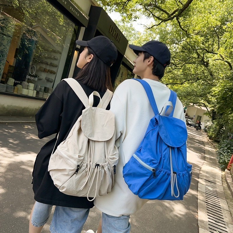 跨境批发双肩包学院风大容量书包大学生女抽绳设计背包女双肩书包|undefined