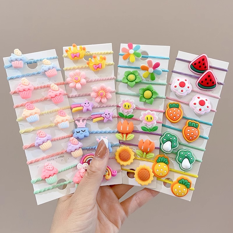 Cuerda del lazo del pelo del bebé tocado de los niños banda de pelo del pulgar cuerda del pelo del bebé niña no duele el pelo banda de goma accesorios para el cabello Niña