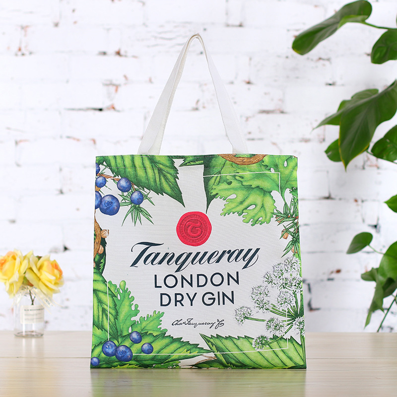 彩印服装购物礼品手提帆布袋定做热转印学生单肩帆布袋LOGO定制