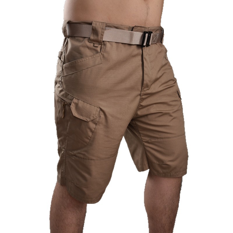 Verano casual ix7 pantalones cortos tácticos resistentes al desgaste de cuadros cortos deportivos resistentes al desgaste