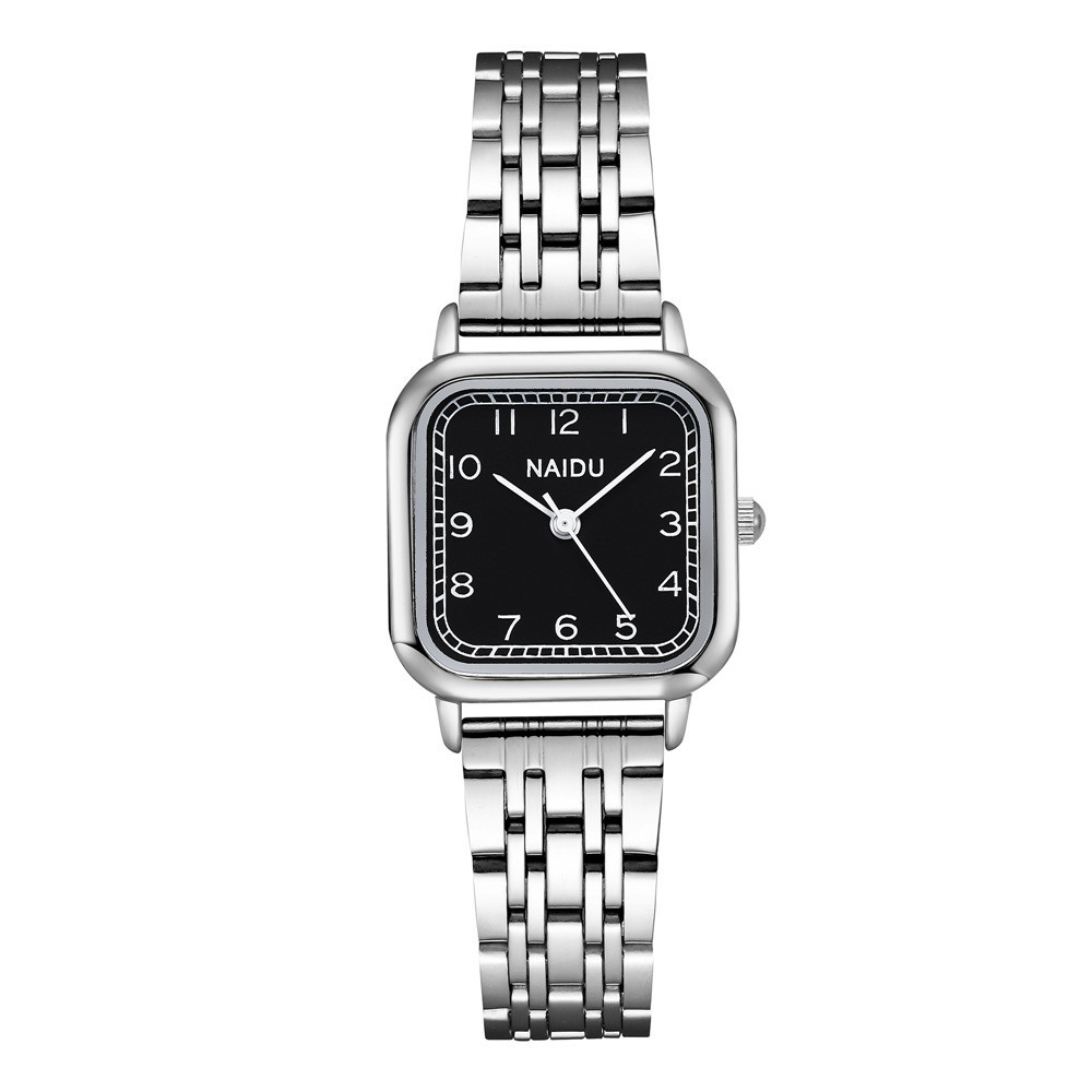 Fashion Square Digital Face Ladies Steel Band Watch Trend Quartz Watch display picture 5