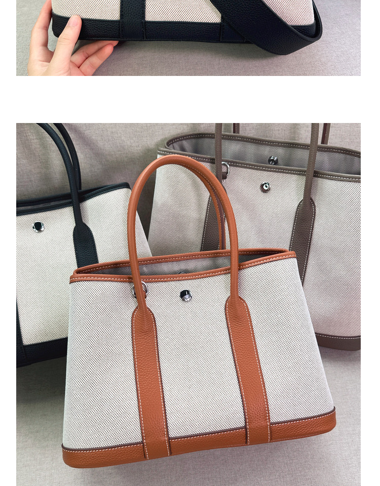 2024 neue kopf schicht rindsleder garten leinwand große kapazität Tongle freizeit handtasche schulter umhängetasche_voghion.com