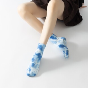 [Factory Direct Supply] New Tie-dye Light Luxury Yoga Pilates Socks Women's Professional Non-slip Summer Thin Sweat Absorbing