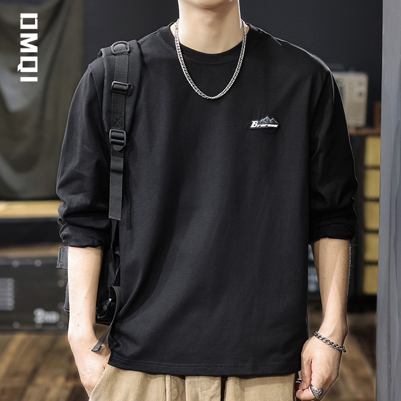Heavy American Round Neck Long Sleeve T-Shirt Men's Spring and Autumn Loose plus size Autumn Base Shirt Sweater Top Heavy American Round Neck Long Sleeve T-Shirt Men's Spring and Autumn Loose plus size Autumn Base Shirt Sweater Top