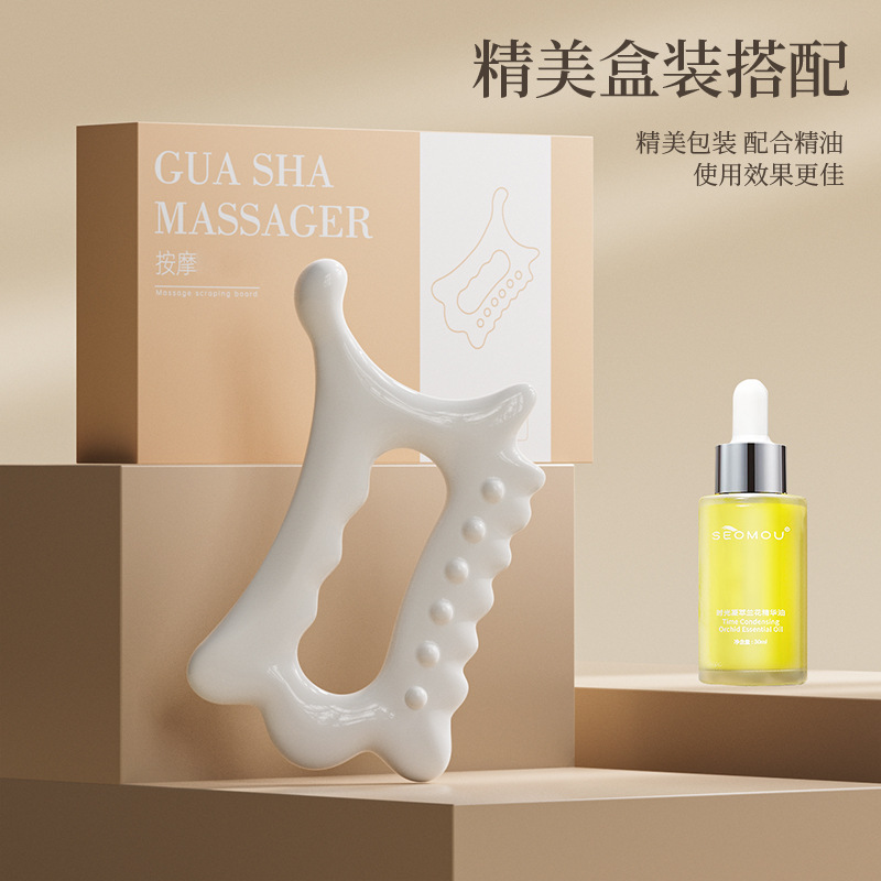 Raspador corporal, arena facial no cerámica, palo de masaje de acupuntura para ojos, cinturón para esculpir el cuerpo, cepillo meridiano de pulso, raspador para empujar el vientre