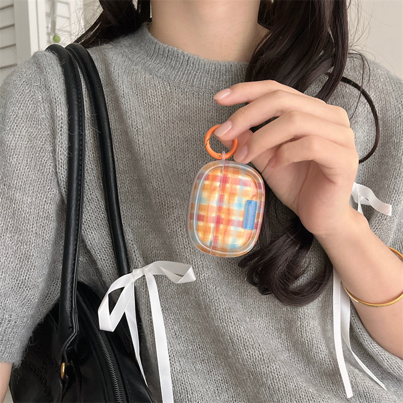 韓風insは色の格子縞にぶつかってAirpods4/3イヤホンの保護ケースを適用します。|undefined