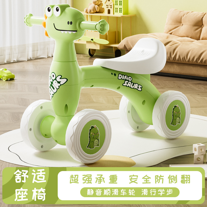 Children's Balance Car 1-3 Years Old Kidsren's Pedal-Free Scooter Baby Toddler Four-Wheel Baby Scooter