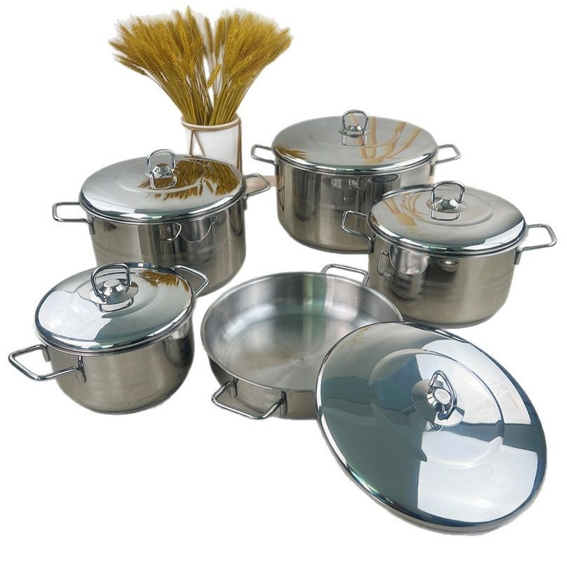 ステンレススープ鍋セット鍋クロスボーダー家庭用両耳厚手のプレゼント鍋セットPot casserole|undefined