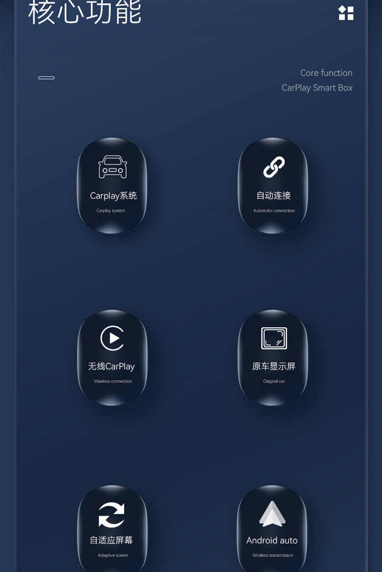 New Wired to Wireless Carplay Box Suitable for Mercedes-Benz E Volkswagen Audi Hyundai Car Machine Interconnection Adapter