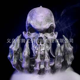 跨境 哥特惊悚系桌面展示架骷髅尖爪暗黑风装饰摆件