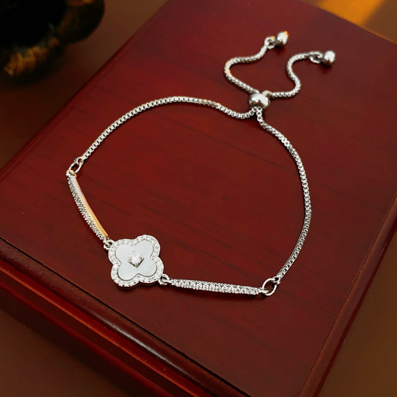 Oro real flor de fritillaria pulsera de zircon pulsera temperamento de moda coreana nicho lujo ligero joyas al por mayor