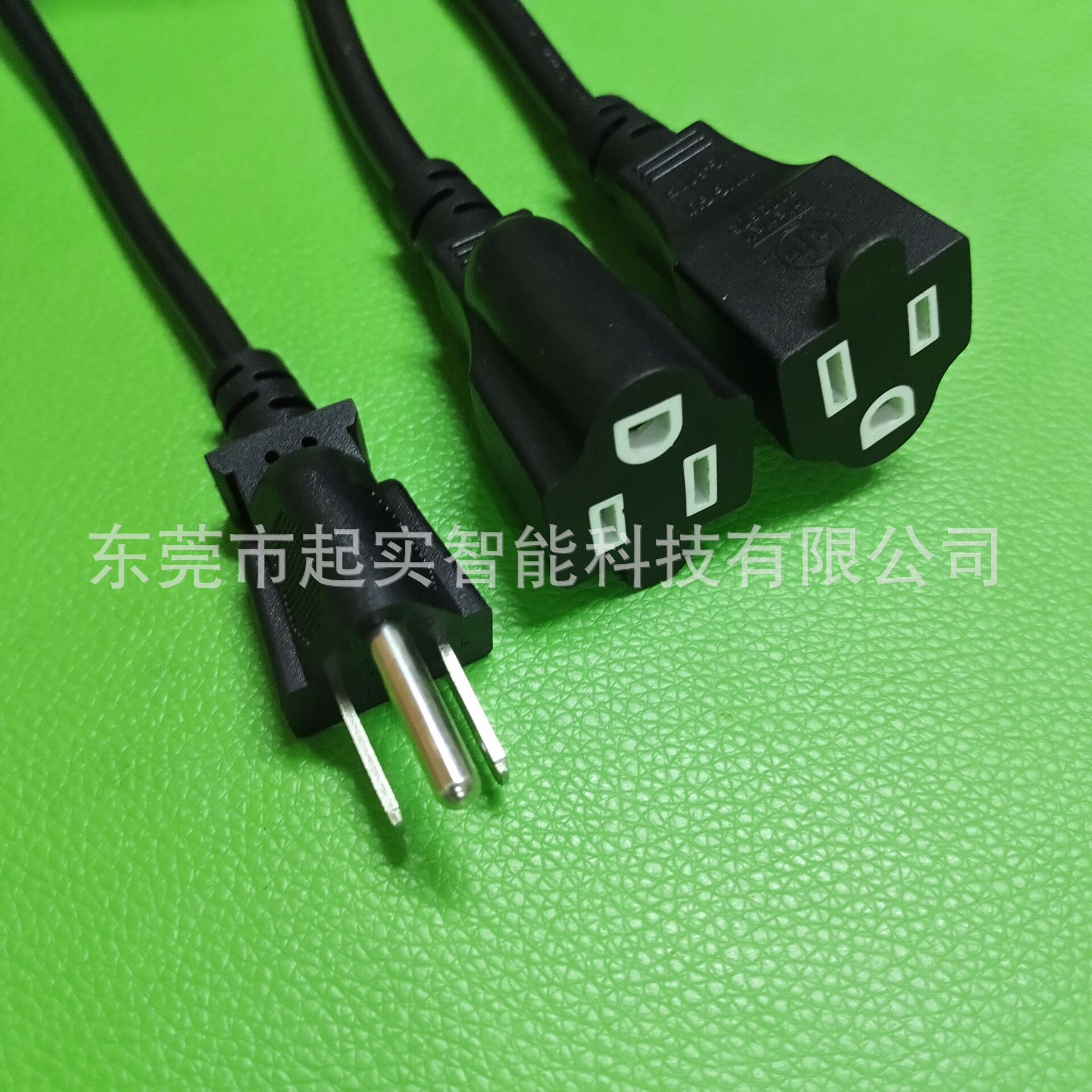 美规母座电源线 美规母座线 美标公母对插延长线 美式三插母座