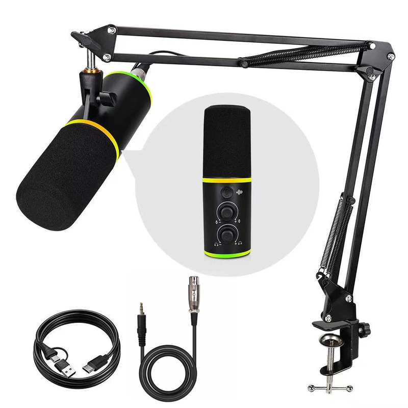 [Private Model] Gv6 Cross-Border USB Gaming Microphone with Rgb Colorful Lighting Effects for Computer Live Streaming and Recording