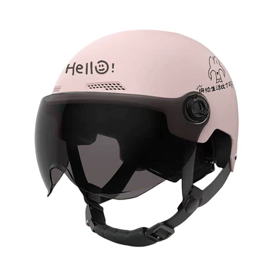 3C Certified Electric Vehicle Helmet, Impact-Resistant, Motosiklet kaskı (dəbilqə) - 3c-certification-spring-and-summer-lucky-rabbit-sakura-powder-short-tea-one-size-fits-all