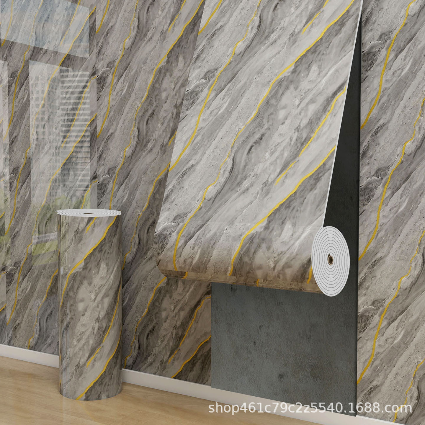 Comercio exterior mayorista espeso hogar autoadhesivo papel de pared mármol XPE bobina pegado pared sala de estar dormitorio pared de fondo