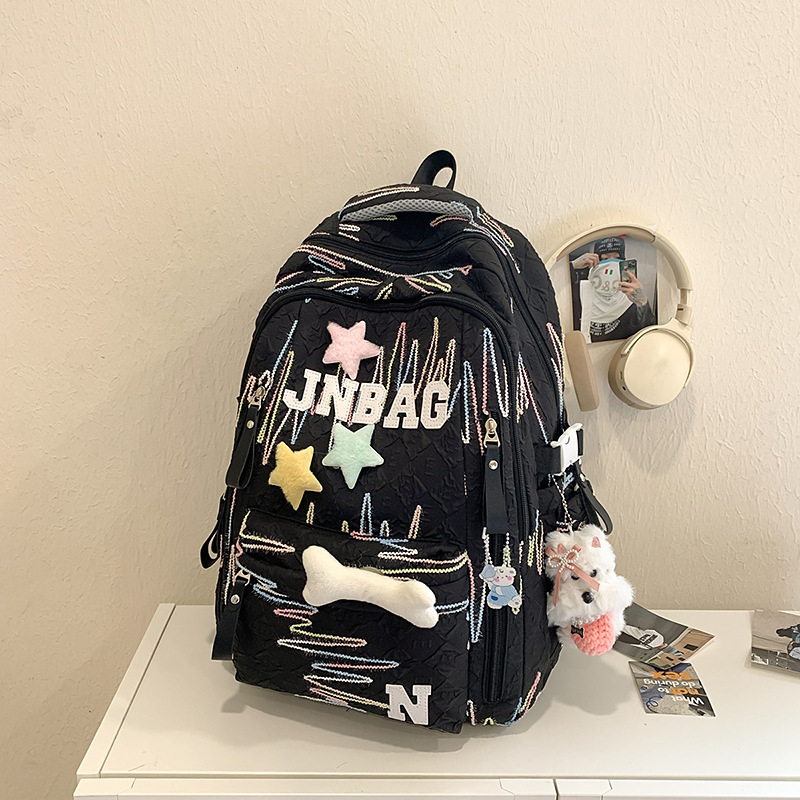 高颜值书包初中女生小学生少女感可爱轻便双肩包高中生大容量背包|undefined