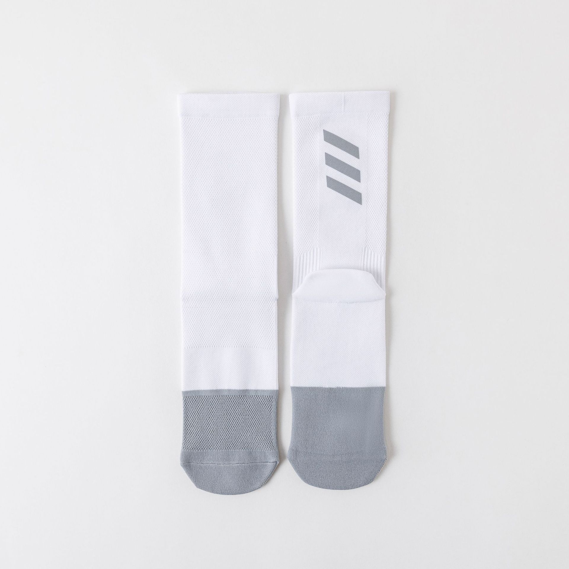 Jianyou 消臭、吸汗性、通気性、反射ソックス、サイクリングソックス、滑り止めロードバイクスポーツソックス、ランニング発光ミッドチューブソックス