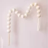 Fabric ball string pure white