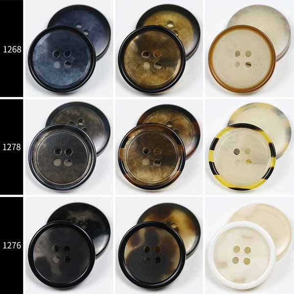 Resin button suit buttons High-end suit buttons Four-eye round…
