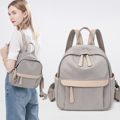 Oxford Double Strap Women's 2023 Spring Summer Korean Version Mini Anti-Theft Backpack Stylish and Easy-to-Wear School Bag Casual Travel Bag