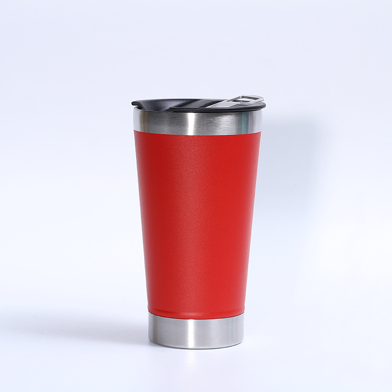Brasil 20oz taza de cerveza de acero inoxidable al aire libre de coches de plástico taza de coche portátil auto-contenido botella abridor de vacío taza