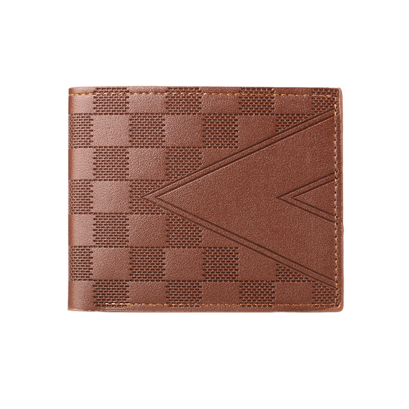 Aliexpress bolso de negocios para hombres corto de mediana edad, estilo horizontal de lujo ligero de alta calidad, multi-tarjeta pequeña cartera al por mayor