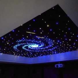 喷绘星空顶光纤吊顶满天星银河星系图案顶防噪音无甲醛吸音板静音