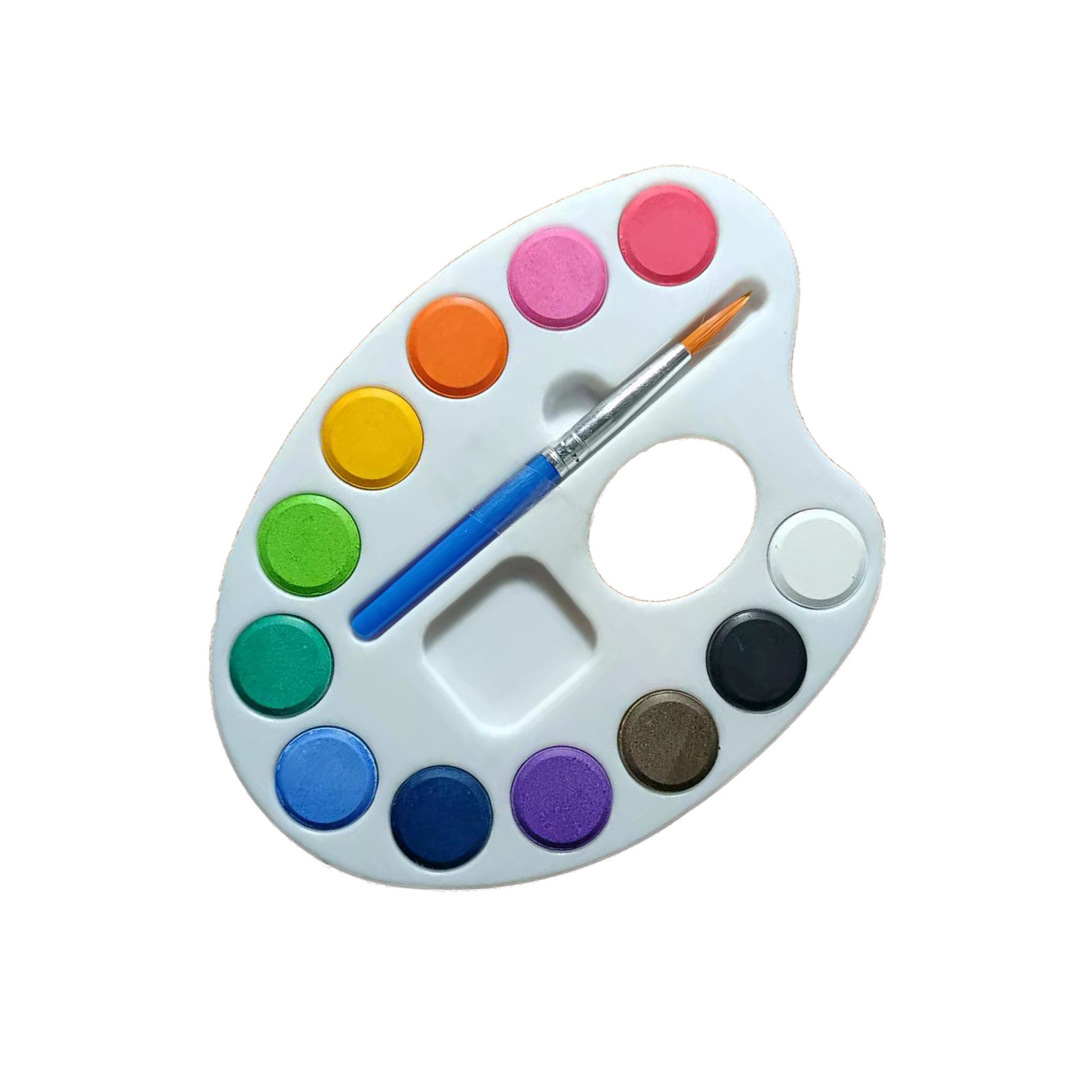 Pintura de acuarela 12 colores herradura polvo sólido pastel pintura al por mayor traje de pintura bosquejo