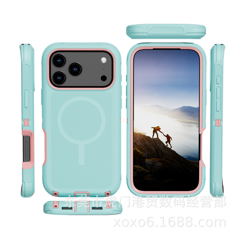 iPhone17 ProMax 3 磁気電話ケース Apple 17 Defender Defender 保護ケースに適しています。|undefined