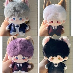 愛と深宇宙ニャー家族猫執事秦鉄沈興恵祁裕李深 10 センチメートルプリントコットン人形