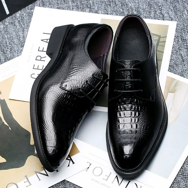 Британская крокодиловая кожа формальная одежда из натуральной кожи деловая кожаная обувь 2023 осень новая молодежная модная одежда Свадебная обувь для жениха