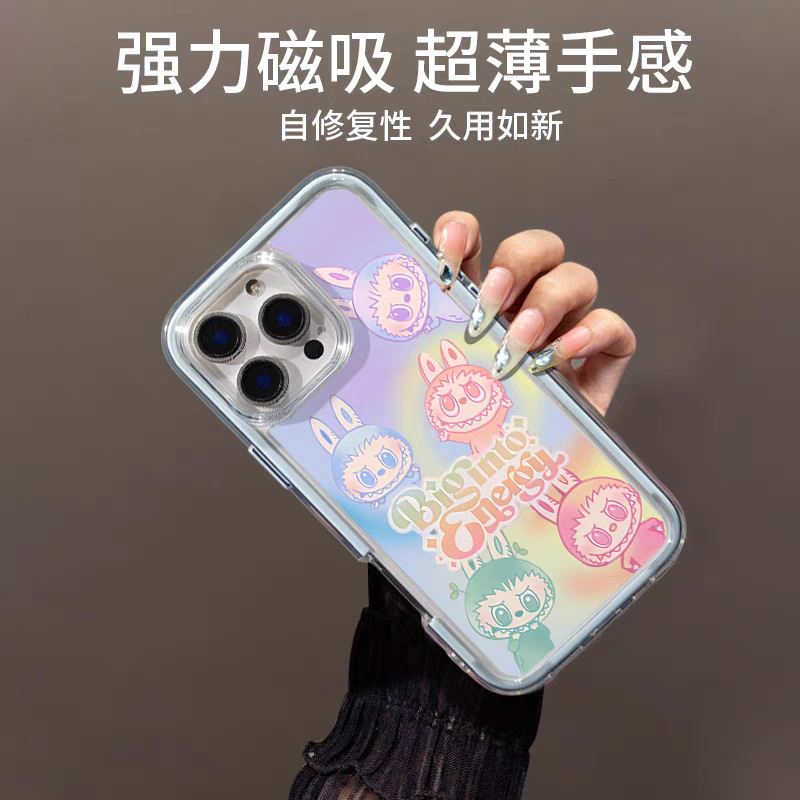 Labubu トレンディな携帯電話ケース カラフルな磁気吸引 Apple 1615iphone13PROMAX Huawei 携帯電話ケースに適しています|undefined