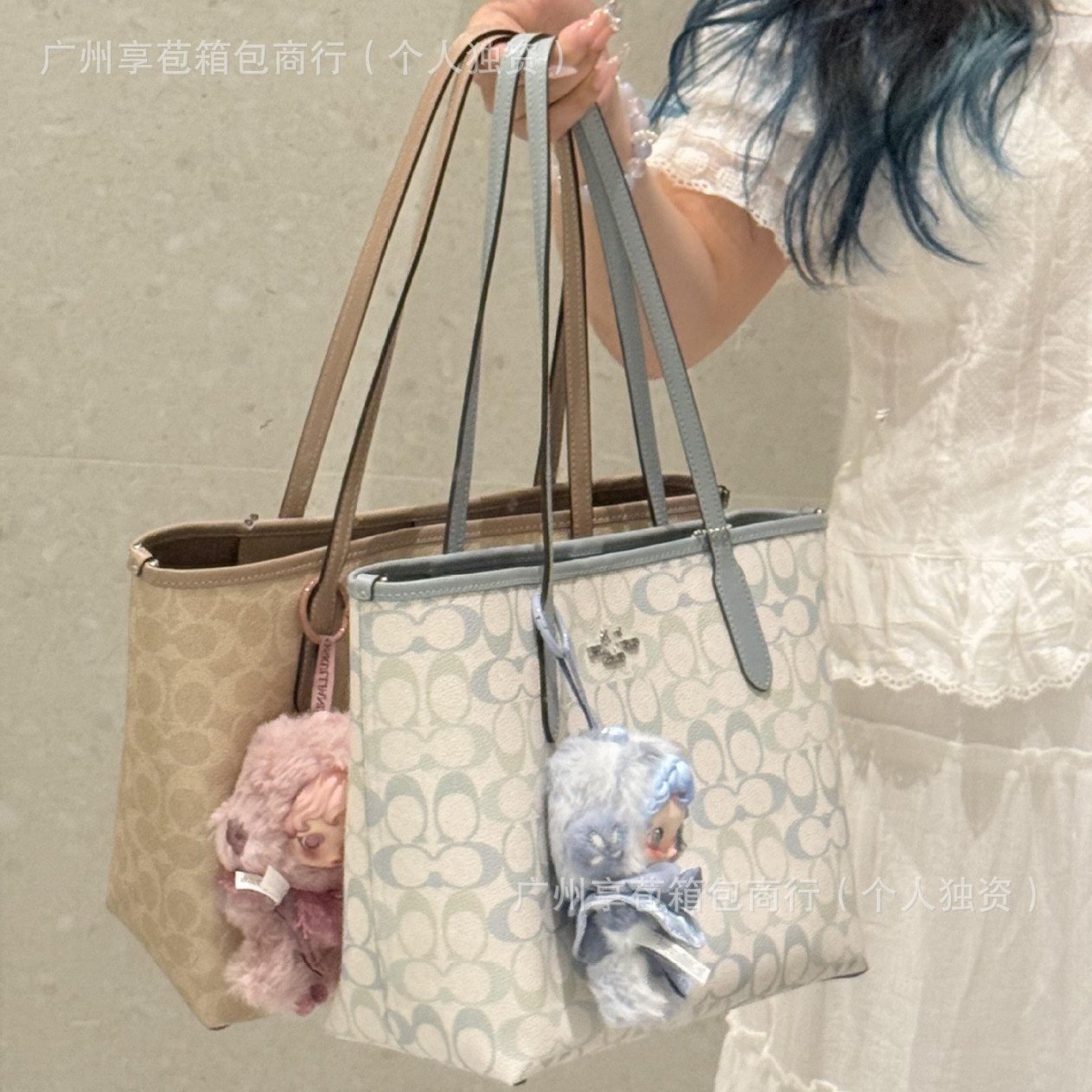 蔻家新款city26托特包经典老花单肩腋下包手提都市包通勤女购物袋