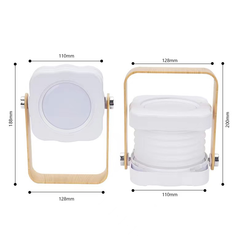 Nueva linterna LED luz de la noche fría y cálida de dos colores ajustable plegable creativo lámpara de protección para los ojos lámpara de mesa de carga USB de larga resistencia