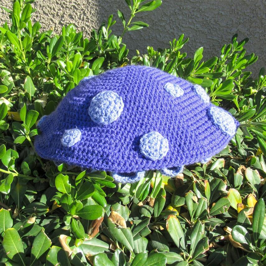 Cotton, Milk Cotton Material Mushroom Pattern Women's Cute Sweet Mushroom Eaveless Bucket Hat