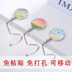 唯美风景画书包挂钩桌面可拆卸移动挂钩学生桌边挂包课桌边挂包钩