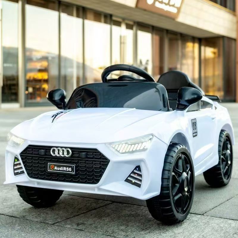 Nuevo coche eléctrico para niños de cuatro ruedas coche de juguete controlado remoto coche giratorio para bebés para hombres y mujeres se puede sentar en coche de carga