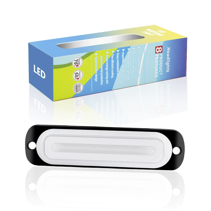 Светодиодный 6 светодиодный фонарь грузовика Ультратонкий вспышка света автомобильный боковой свет 12-24V стробоскопический красный синий предупреждающий свет