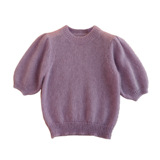 Цветной брендовый свитер, трикотажные нарукавники, круглый воротник, рукава фонарики