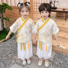 男5童汉服套装儿6童夏季新中式唐装周岁礼服女7童古风六一表演服8