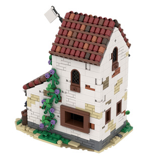 Moc-124049 Soldiers' House # 1 Minifig Scale with Room Interior
