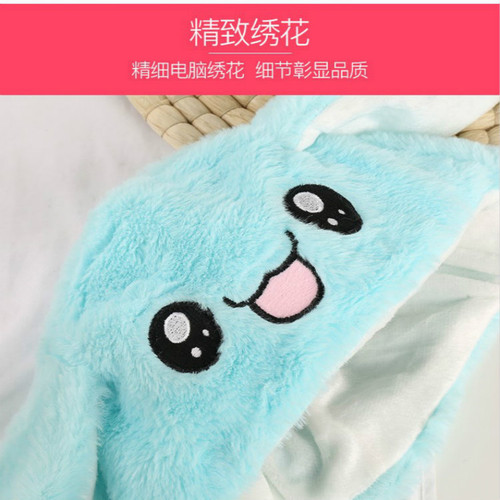 The same rabbit hat with moving ears, plush, cute and warm headgear, autumn and winter children's luminous adult hat